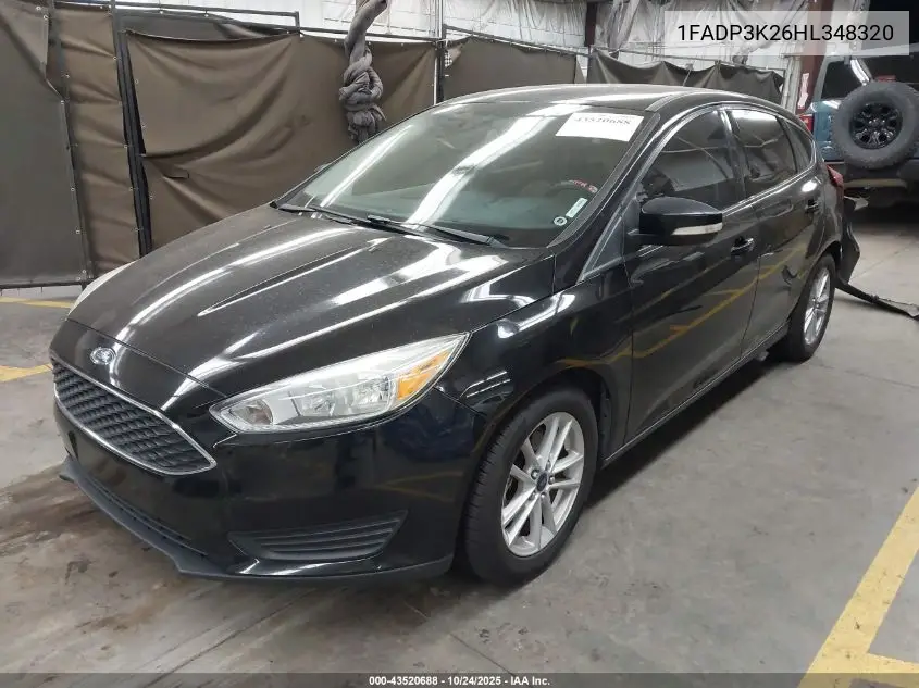 1FADP3K26HL348320 2017 Ford Focus Se