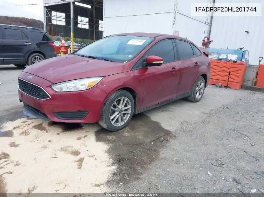 1FADP3F20HL201744 2017 Ford Focus Se