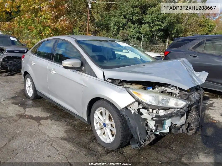 1FADP3F2XHL208667 2017 Ford Focus Se