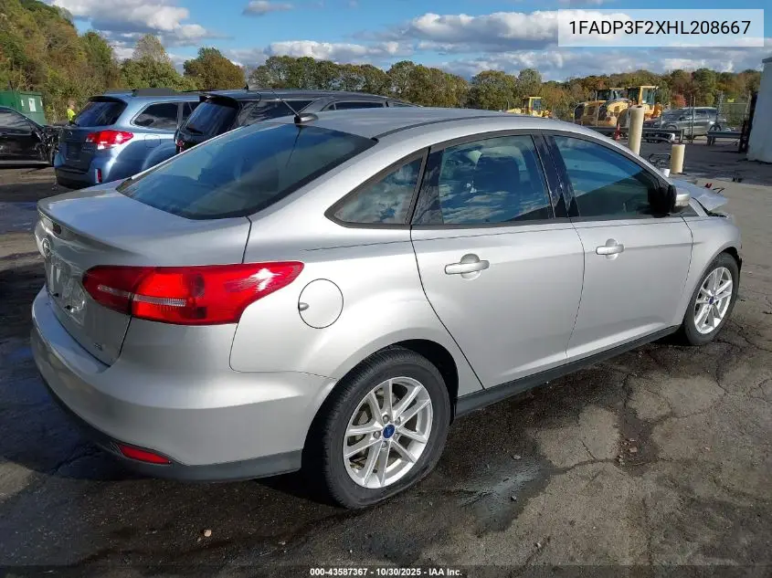 1FADP3F2XHL208667 2017 Ford Focus Se