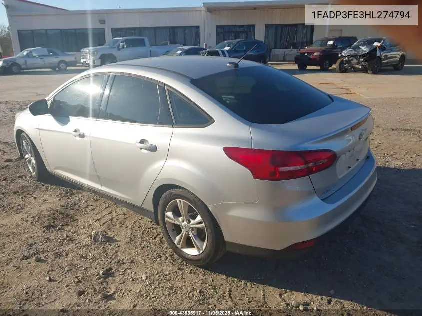 1FADP3FE3HL274794 2017 Ford Focus Se