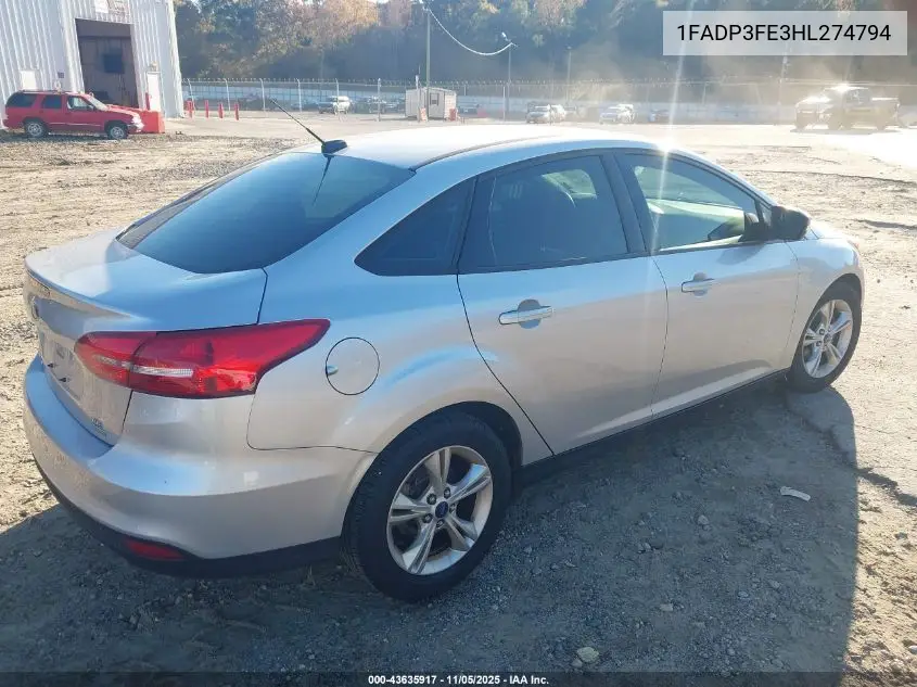 1FADP3FE3HL274794 2017 Ford Focus Se