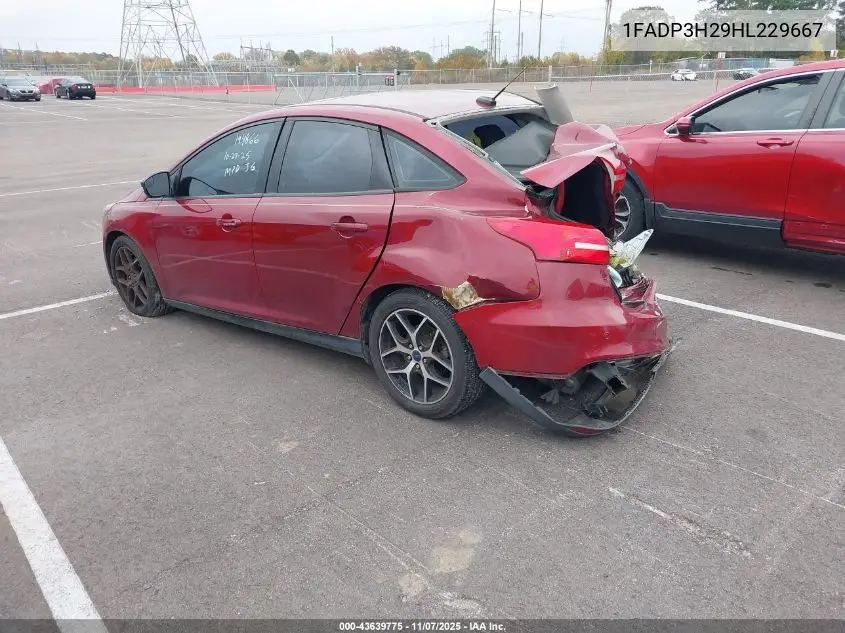 1FADP3H29HL229667 2017 Ford Focus Sel