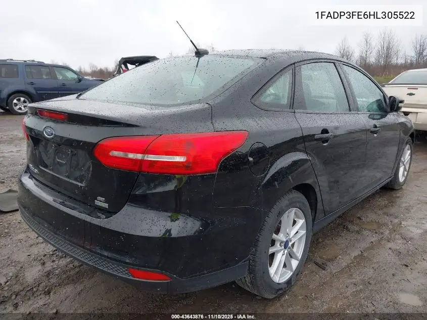 1FADP3FE6HL305522 2017 Ford Focus Se