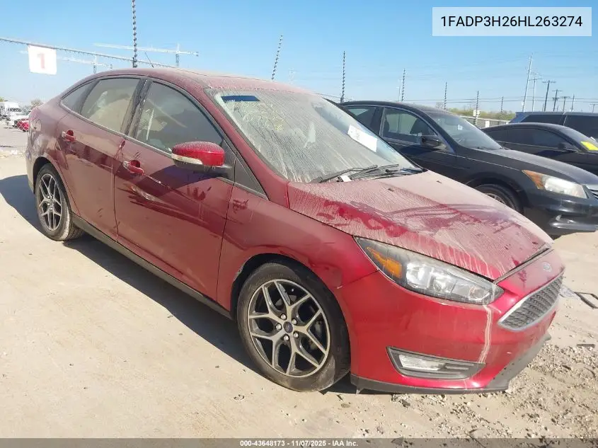 1FADP3H26HL263274 2017 Ford Focus Sel