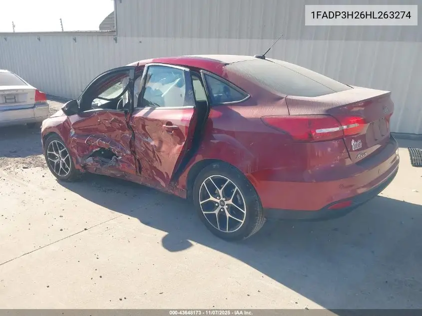 1FADP3H26HL263274 2017 Ford Focus Sel