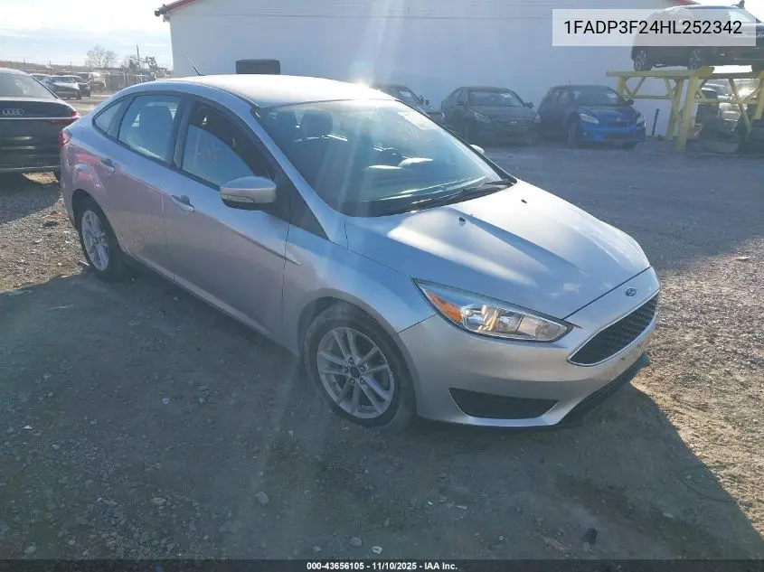 1FADP3F24HL252342 2017 Ford Focus Se