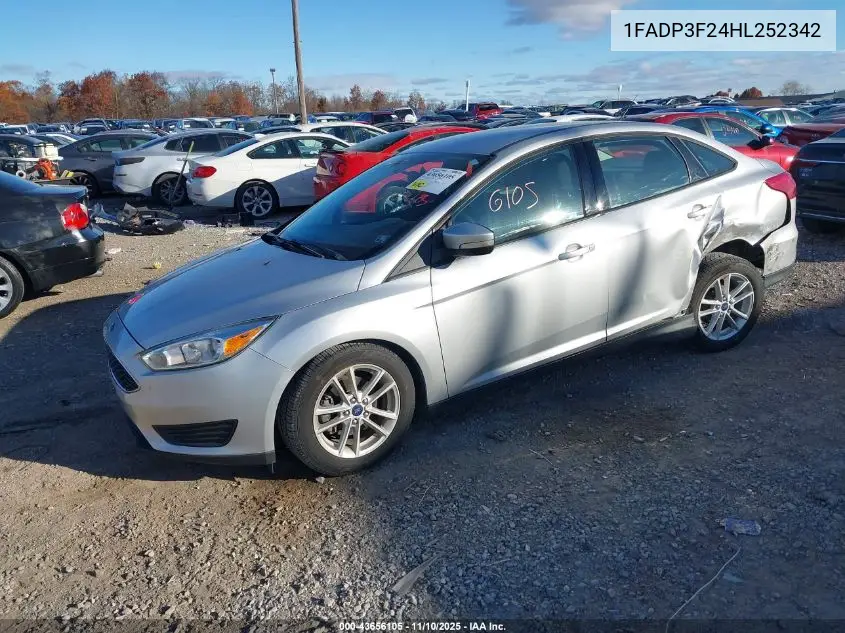 1FADP3F24HL252342 2017 Ford Focus Se