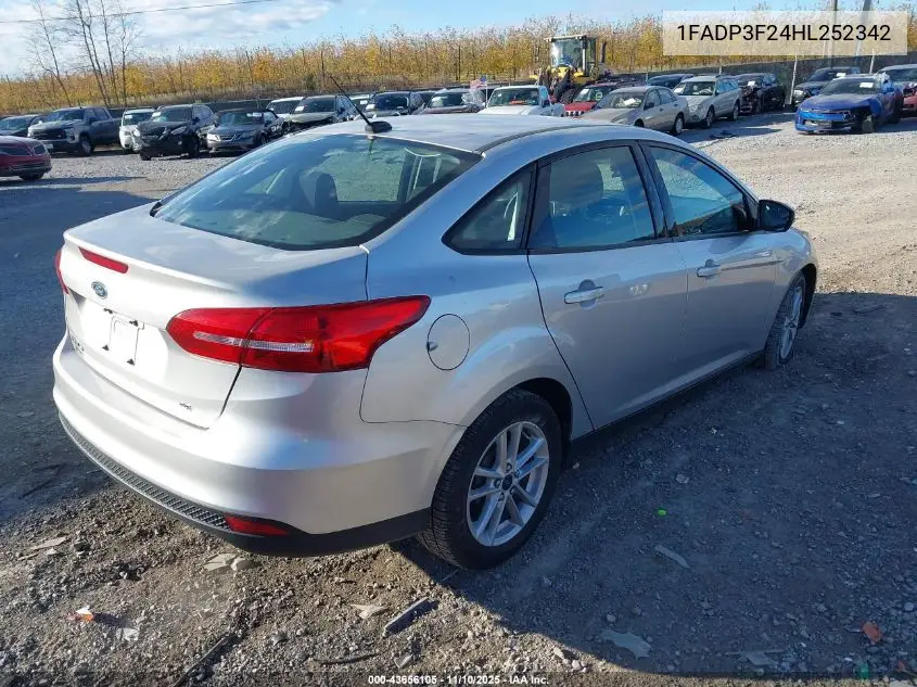 1FADP3F24HL252342 2017 Ford Focus Se
