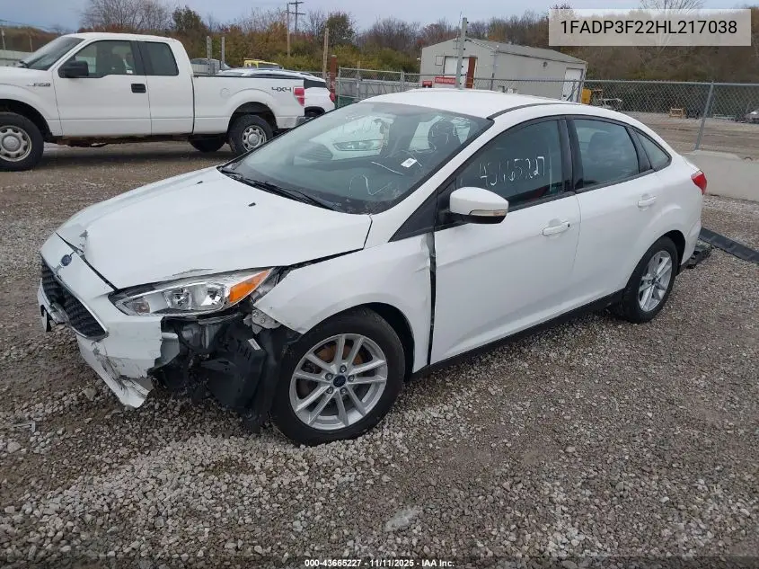 1FADP3F22HL217038 2017 Ford Focus Se