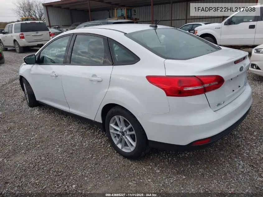 1FADP3F22HL217038 2017 Ford Focus Se