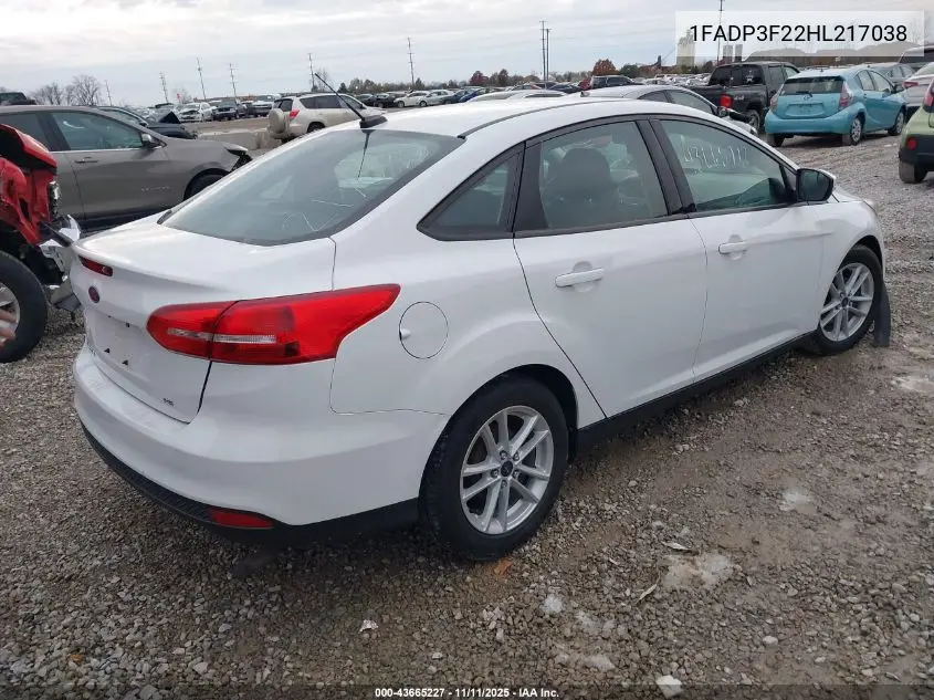 1FADP3F22HL217038 2017 Ford Focus Se