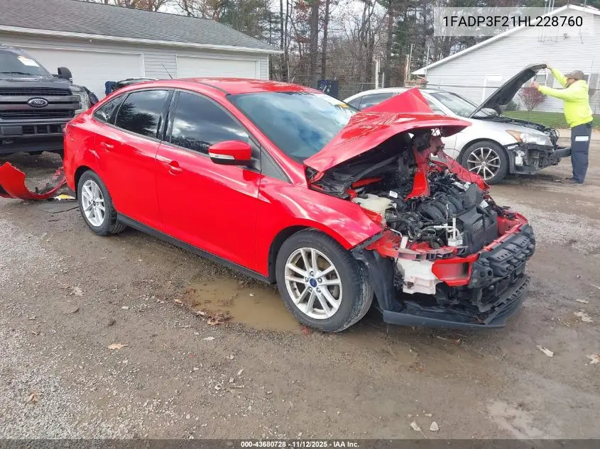 1FADP3F21HL228760 2017 Ford Focus Se