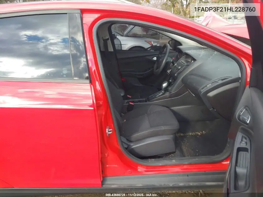 1FADP3F21HL228760 2017 Ford Focus Se