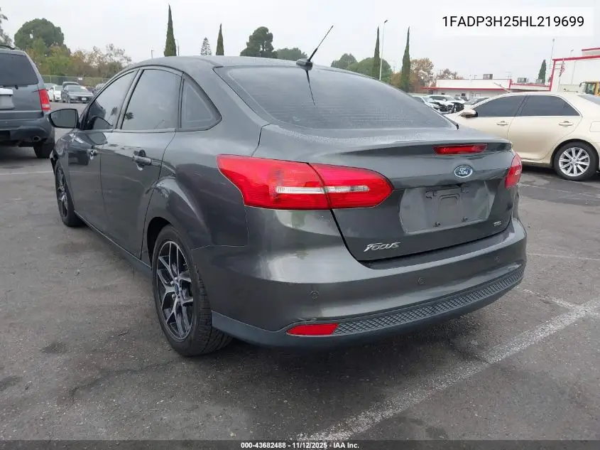 1FADP3H25HL219699 2017 Ford Focus Sel