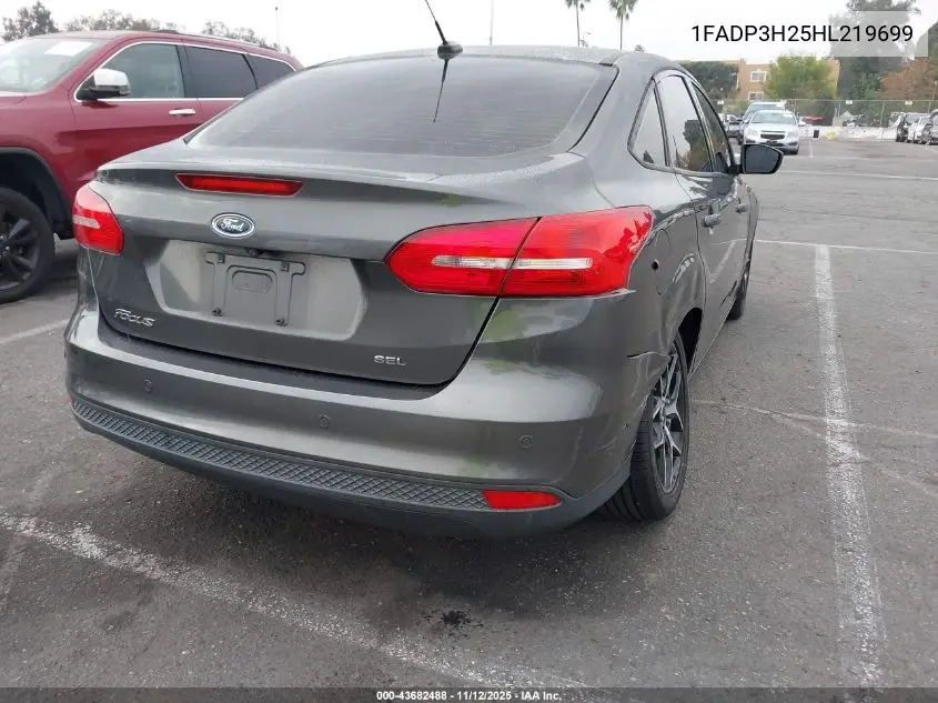 1FADP3H25HL219699 2017 Ford Focus Sel
