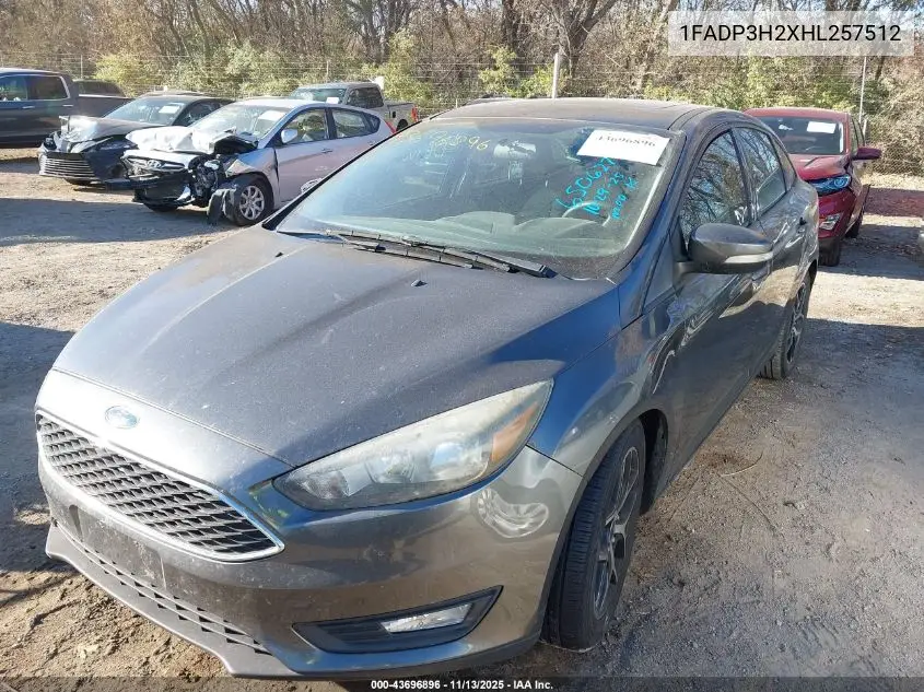 1FADP3H2XHL257512 2017 Ford Focus Sel