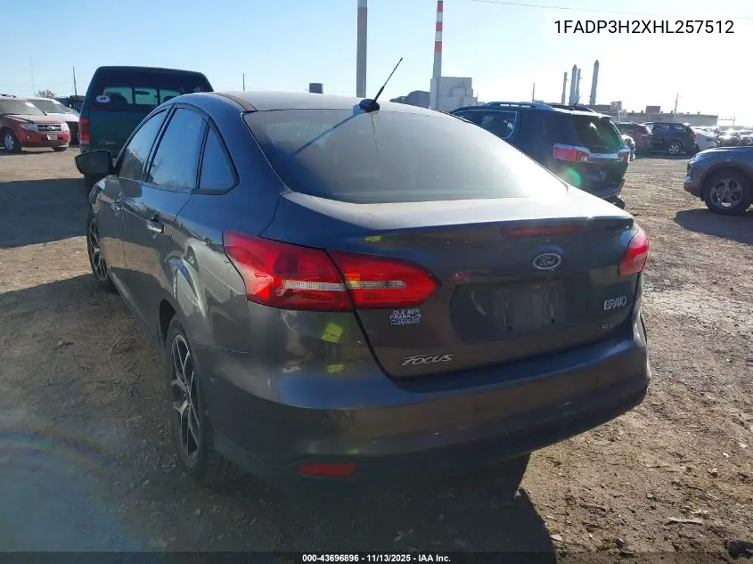 1FADP3H2XHL257512 2017 Ford Focus Sel