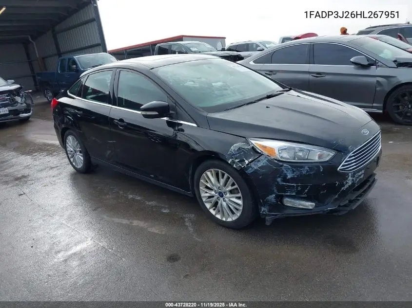 1FADP3J26HL267951 2017 Ford Focus Titanium