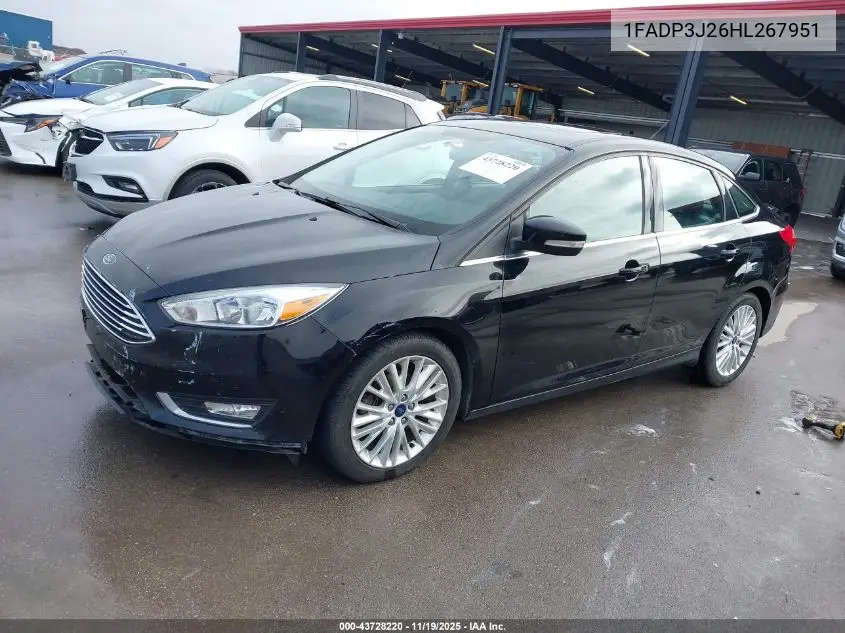 1FADP3J26HL267951 2017 Ford Focus Titanium