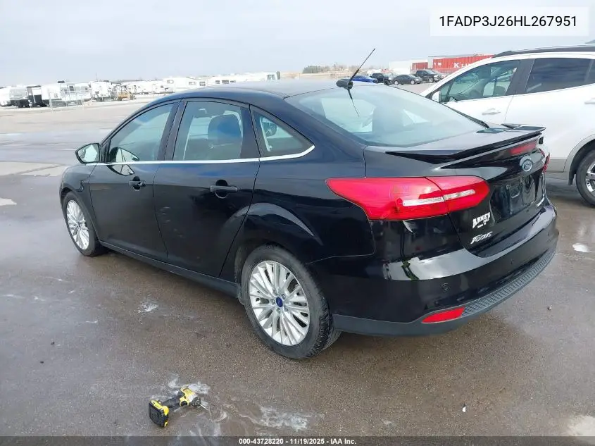 1FADP3J26HL267951 2017 Ford Focus Titanium