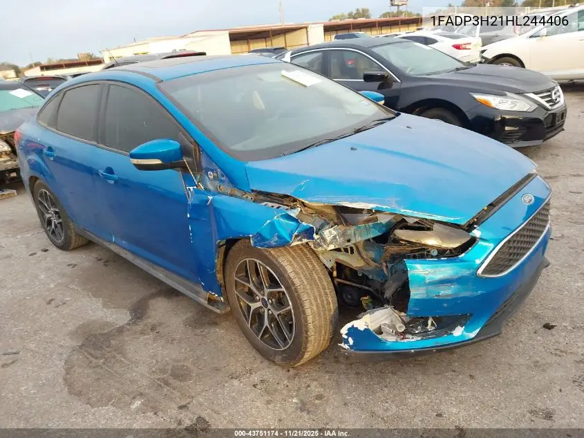 1FADP3H21HL244406 2017 Ford Focus Sel