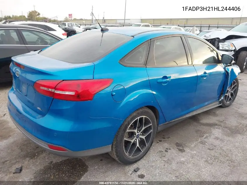 1FADP3H21HL244406 2017 Ford Focus Sel