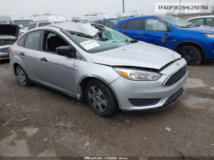 1FADP3E25HL293760 2017 Ford Focus S