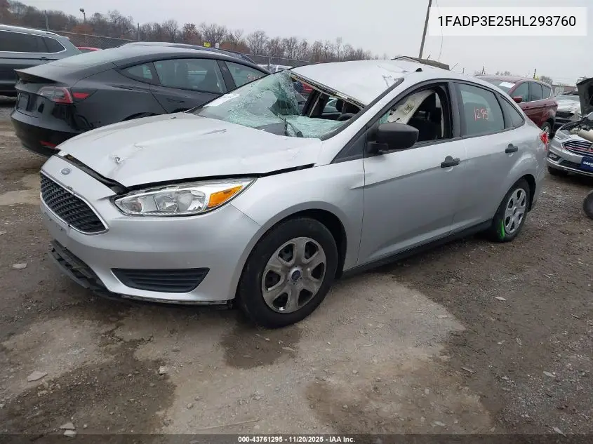 1FADP3E25HL293760 2017 Ford Focus S