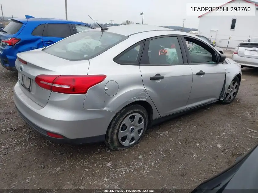 1FADP3E25HL293760 2017 Ford Focus S