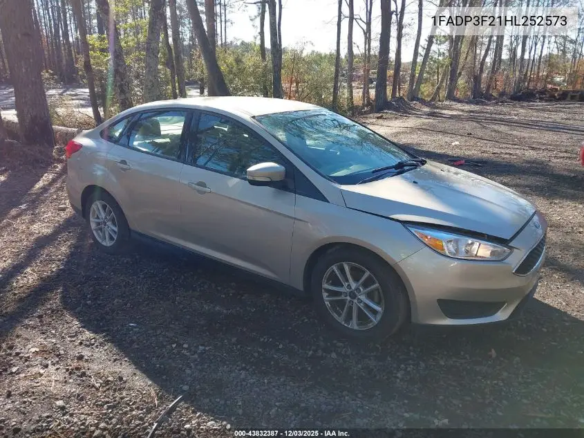 1FADP3F21HL252573 2017 Ford Focus Se