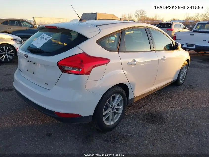 1FADP3K26HL231563 2017 Ford Focus Se