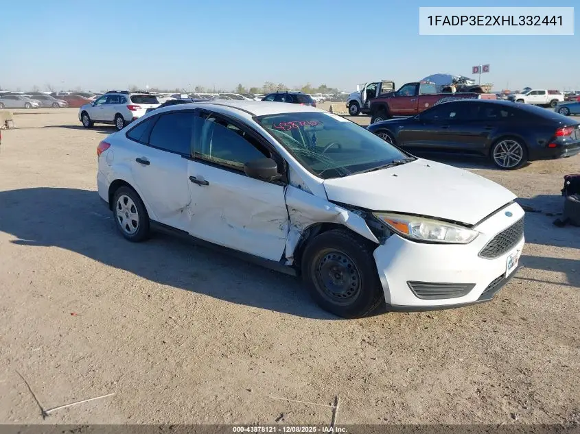 1FADP3E2XHL332441 2017 Ford Focus S