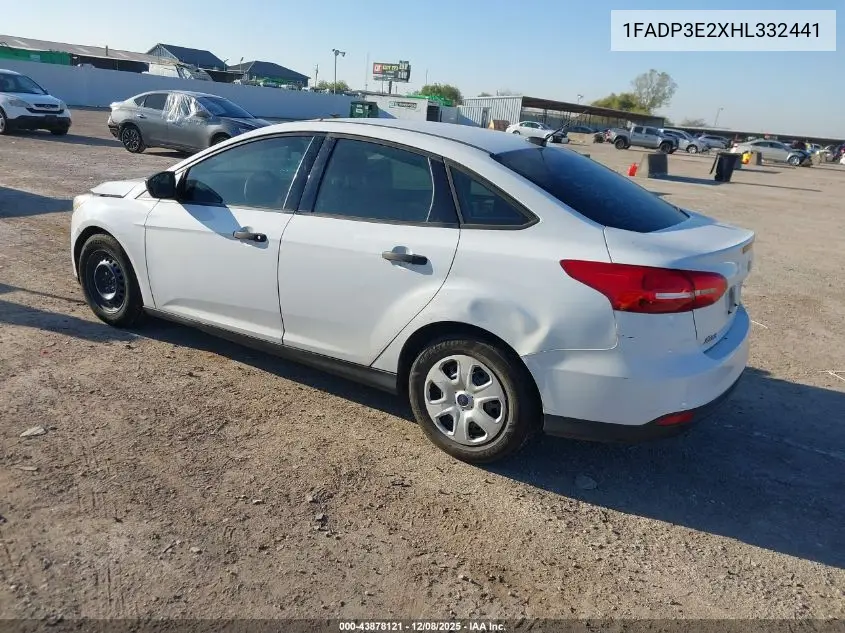 1FADP3E2XHL332441 2017 Ford Focus S
