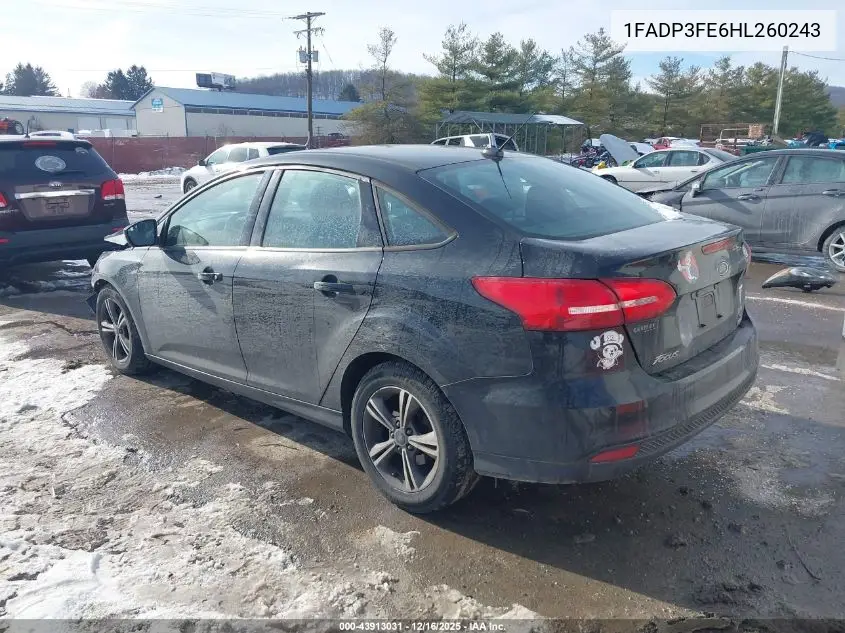 1FADP3FE6HL260243 2017 Ford Focus Se
