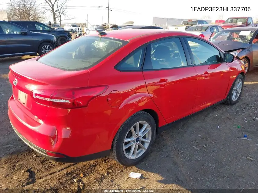 1FADP3F23HL337706 2017 Ford Focus Se
