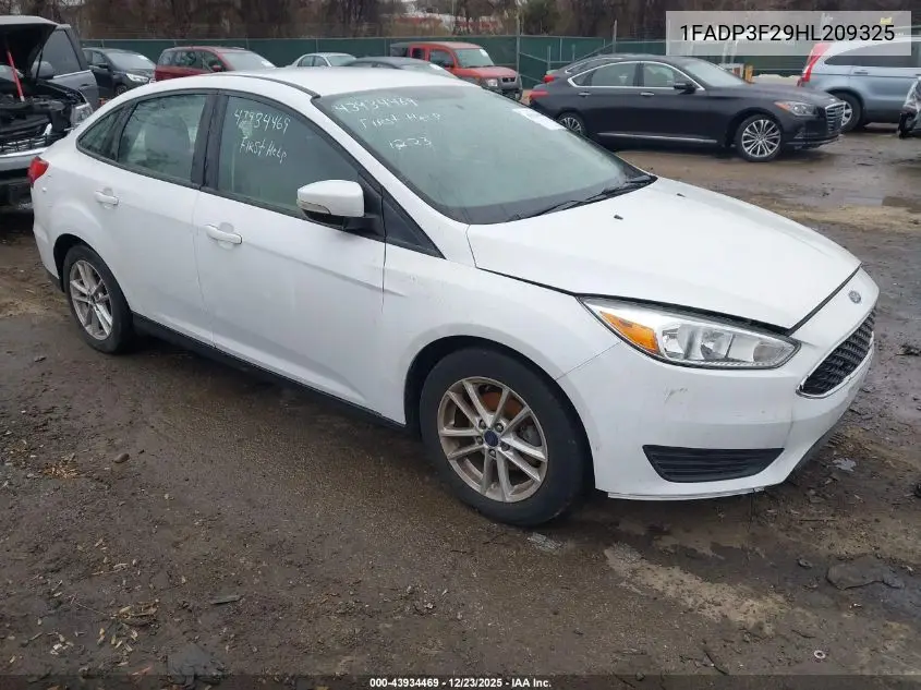 1FADP3F29HL209325 2017 Ford Focus Se
