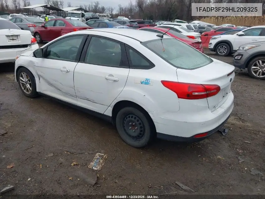 1FADP3F29HL209325 2017 Ford Focus Se