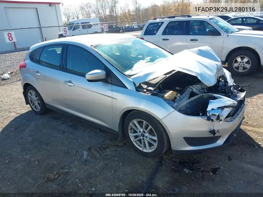 1FADP3K29JL280116 2018 Ford Focus Se