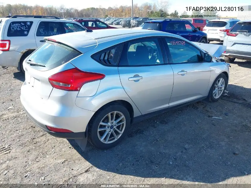 1FADP3K29JL280116 2018 Ford Focus Se
