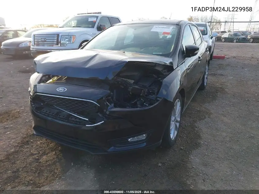 1FADP3M24JL229958 2018 Ford Focus Sel