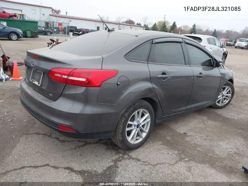 1FADP3F28JL321085 2018 Ford Focus Se