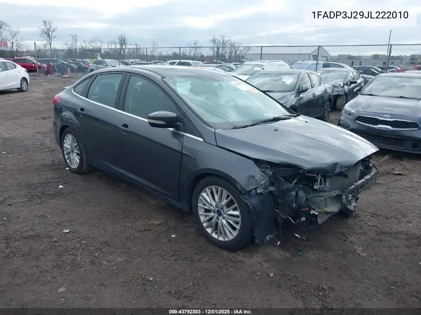 1FADP3J29JL222010 2018 Ford Focus Titanium