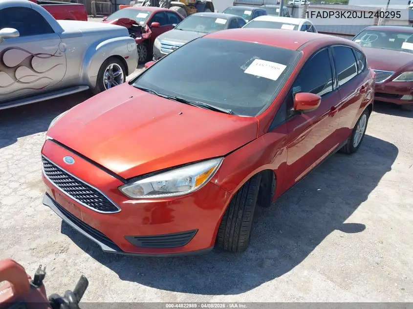 1FADP3K20JL240295 2018 Ford Focus Se
