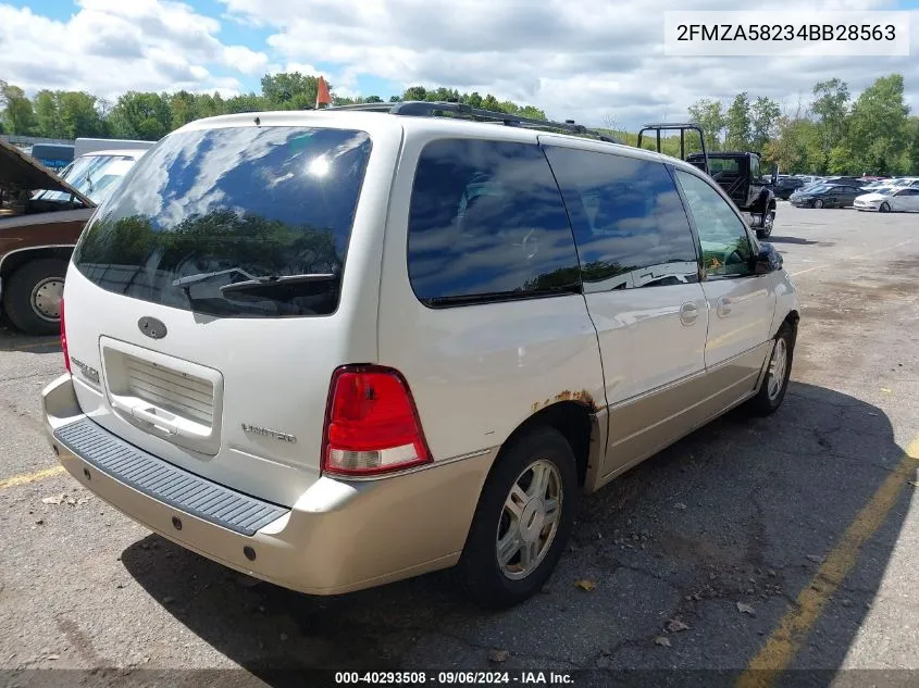 2FMZA58234BB28563 2004 Ford Freestar Limited