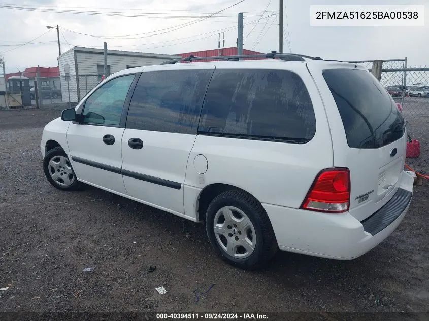 2FMZA51625BA00538 2005 Ford Freestar Se