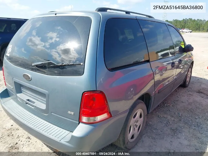 2FMZA51645BA36800 2005 Ford Freestar Se