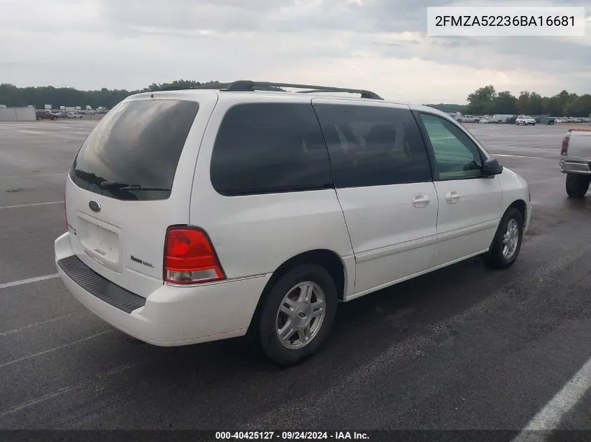 2FMZA52236BA16681 2006 Ford Freestar Sel