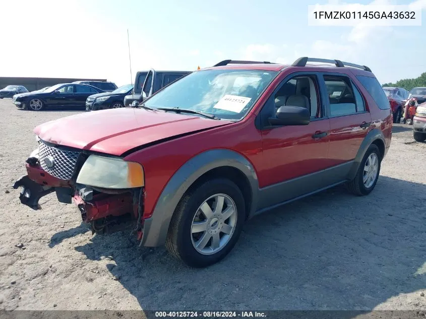 1FMZK01145GA43632 2005 Ford Freestyle Se