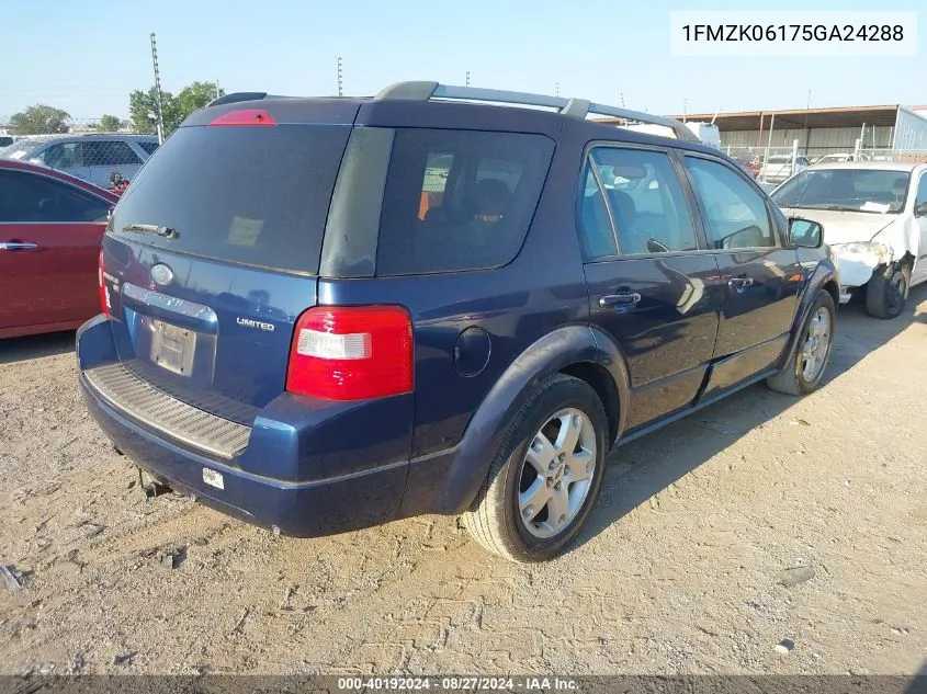 1FMZK06175GA24288 2005 Ford Freestyle Limited